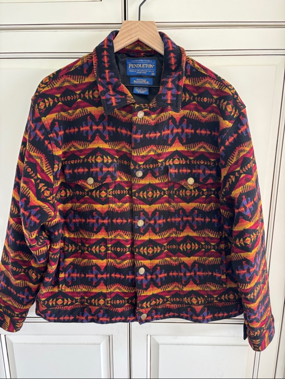 Pendleton Wool Navajo Southwestern High Grade Western Wear‎ Jacket Mens XXL